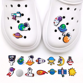 【Hot Astronaut Series】รองเท้าแตะ PVC ลายการ์ตูนนักบินอวกาศ ดาวเคราะห์ ยานอวกาศน่ารัก เครื่องประดับ สําหรับตกแต่งสวน DIY