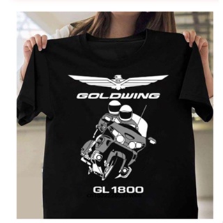 ขายดี เสื้อยืดแขนสั้น ผ้าฝ้าย ลาย Goldwing badge s GL1800 NJbpmo41JCpkme29 สําหรับผู้ชาย