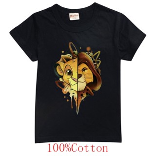 ♝○100% Cotton Hot Cartoon The Lion King Boys T Shirts Girls Short Sleeved Kids T-Shirts Baby T Shirt_01