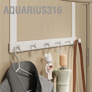 Aquarius316 ตะขอแขวนประตู Punch ฟรีแขนยาวไร้รอยต่ออะลูมิเนียมเงียบเหนือตะขอประตูสำหรับห้องน้ำในห้องนอน