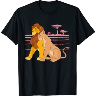 เสื้อยืด The Lion King Simba and Nala Love T-Shirt. Fashion Clothing Tops For  Distro Character  P_05