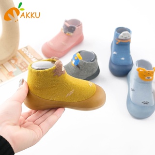 Akku รองเท้าเด็กวัยหัดเดิน หัวรองเท้าป้องกันการชน พื้นนุ่ม ถุงเท้าเด็ก รองเท้า AKKU