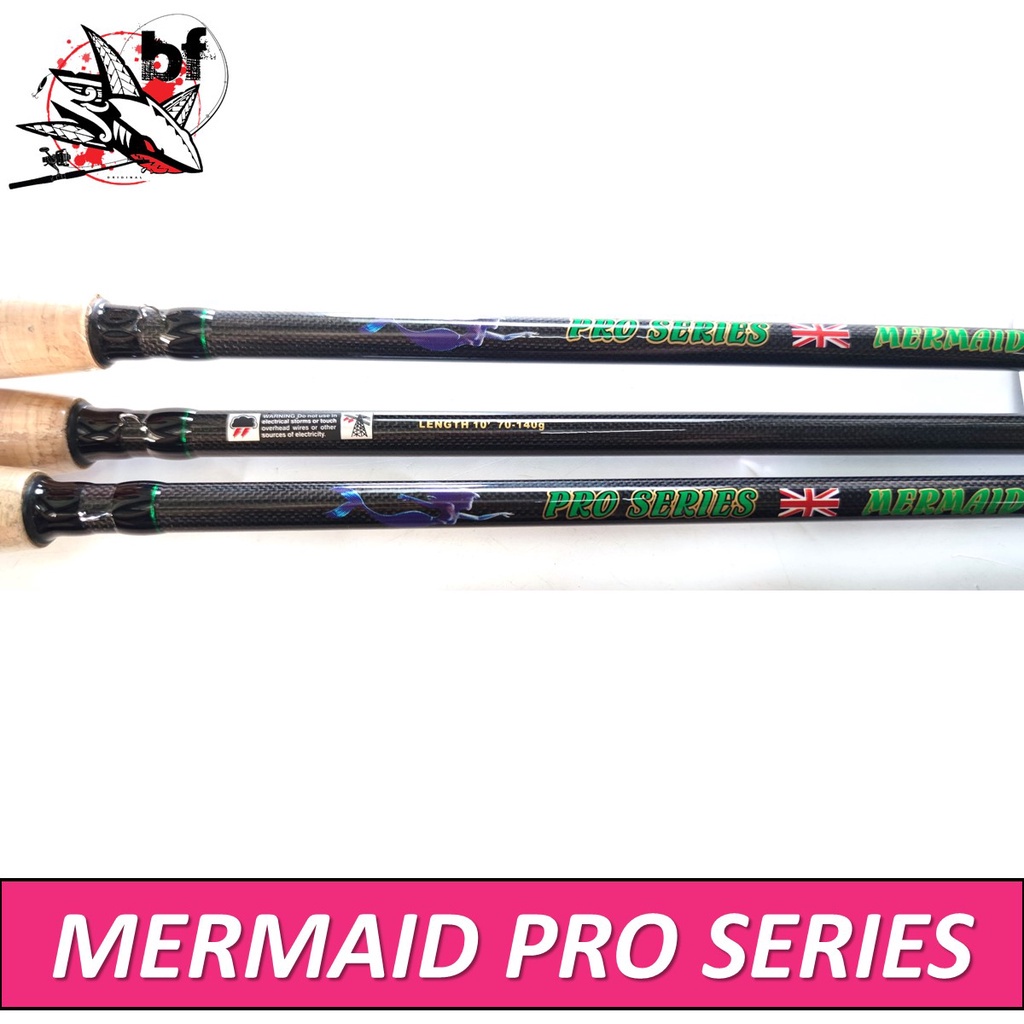 คันเบ็ด-mermaid-pro-series-สปิน-เบท-8-9-10-ฟุต-กราไฟท์-คันนางเงือก