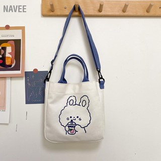 NAVEE กระเป๋าถือผ้าใบแบบพกพากระเป๋าสะพายไหล่เดียวสไตล์น่ารักผ้าใบ Messenger Bag