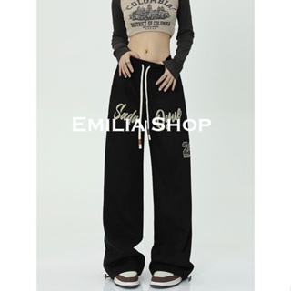 EMILIA SHOP  กางเกงขายาว กางเกงเอวสูงเสื้อผ้าแฟชั่นผู้หญิงA20M000 0223