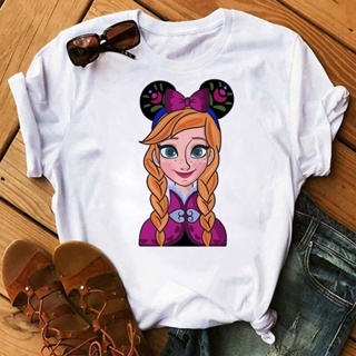 Kawaii Disney Princess T Shirt Women Cartoon Mickey Ears Snow White Graphic Tees Grunge Unisex Haraj_01