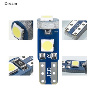 &lt;Dream&gt; หลอดไฟ Led T5 W3W W1.2W 3030 สีขาว สําหรับติดตกแต่งภายในรถยนต์ 10 ชิ้น