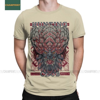 Hunting Club Bazel Monster Hunter World T Shirt for Men 100% Cotton Cool T-Shirts Rathian Dragon MHW Game Tees Shor_03