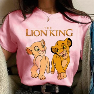 ♟☞Hakuna Matata Cute Anime Top Tees Female T Shirt Women Blouse  The Lion King  T-shirt Roi Lion Sim_01