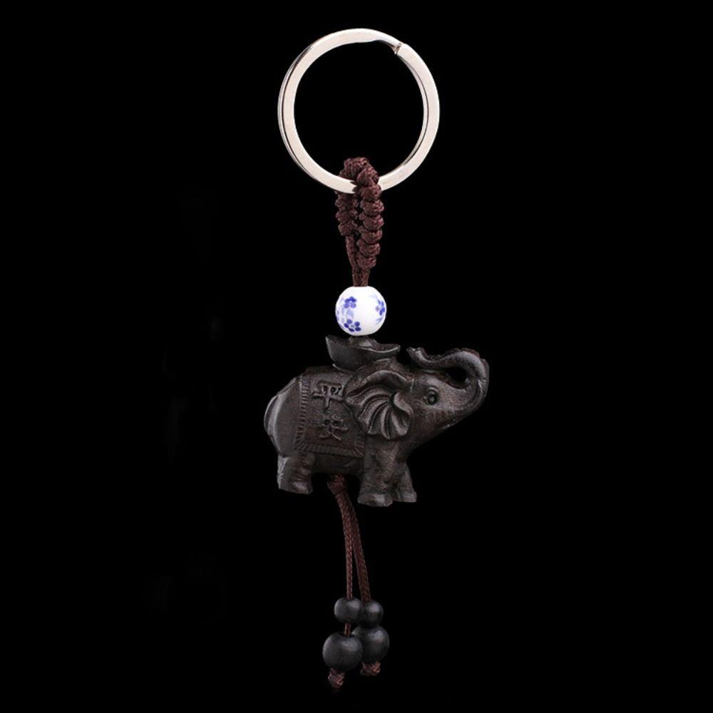 พวงกุญแจ-จี้ไม้จันทน์-รูปช้างน่ารัก-แบบสร้างสรรค์-สไตล์จีน