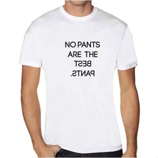 T-Shirtเสื้อยืด ผ้าฝ้าย พิมพ์ลายกราฟิก "ไม่มีกางเกงชั้นใน" สไตล์ฮิปสเตอร์ สุดฮา ไซซ์ S~5XL S-5XL