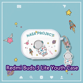 【จัดส่งรวดเร็ว】เคสหูฟัง แบบนิ่ม ใส ลายการ์ตูนฉลาม สําหรับ Redmi Buds 3 Lite Youth