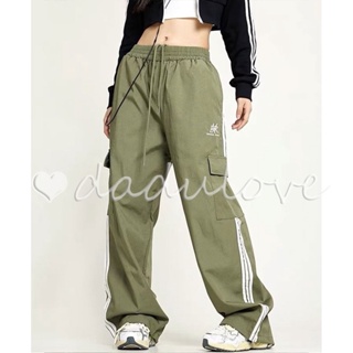 DaDulove💕 2023 New American Light Green Sports Pants High Waist Hip Hop Street Trousers Female Jogging Pants