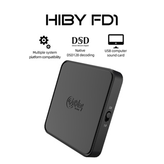 Hiby FD1 เครื่องขยายเสียงหูฟัง USB DAC DSD128 เอาท์พุต 3.5 2.5 มม. สําหรับสมาร์ทโฟน Windows Android iOS