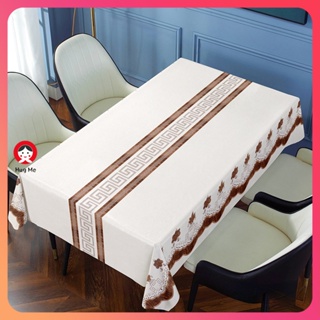 โปรโมช 🔴 ผ้าปูโต๊ะ PVC กันน้ํา กันน้ํามัน กันน้ําร้อนลวก สไตล์จีน สําหรับโต๊ะกาแฟ สี่เหลี่ยมผืนผ้า บ้าน จัดเลี้ยง โรงแรม ห้องนั่งเล่น HUGME
