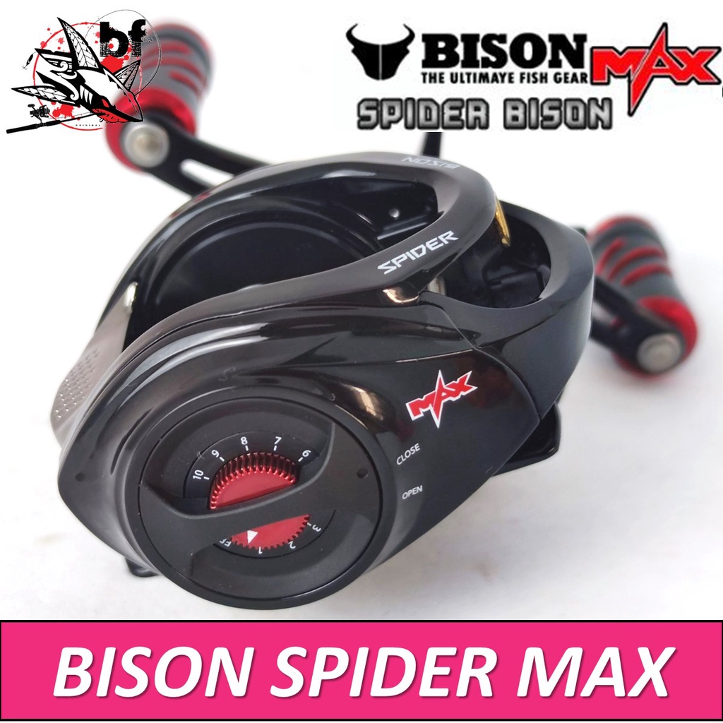 รอกหยดน้ำ-bison-spider-max-รอบ-7-3-1น็อปแต่ง-หมุนซ้าย-หมุนขวา-รอกตกปลา