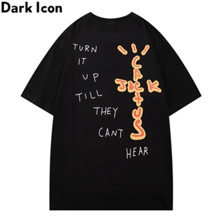 Dark Icon Cactus Tshirt Men Round Neck Hip Hop T-shirt Streetwear Mens Tee Shirts Black White oLSh_04