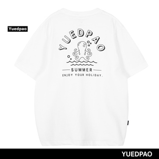 Yuedpao ยอดขาย No.1 รับประกันไม่ย้วย 2 ปี ผ้านุ่ม เสื้อยืดเปล่า เสื้อยืด Oversize White tako print_04