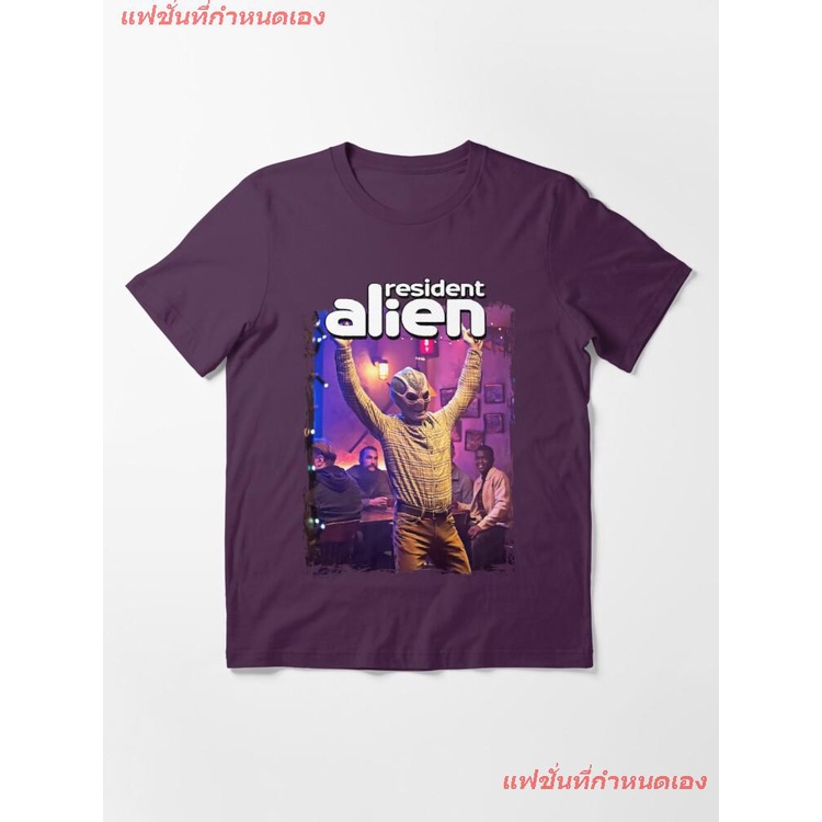 resident-alien-series-essential-t-shirt-เสื้อยืดแขนสั้น-overside-เสื้อยืดผู้หญิง-เสื้อยืดผู้ชาย-เสื้อยืดพิมพ์ลาย-เสื้อแฟ
