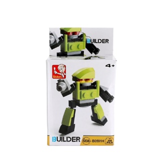 ตัวต่อ บล็อก หุ่นยนต์ ของเล่น SLUBAN Green Colour Robot Blocks Toy Model