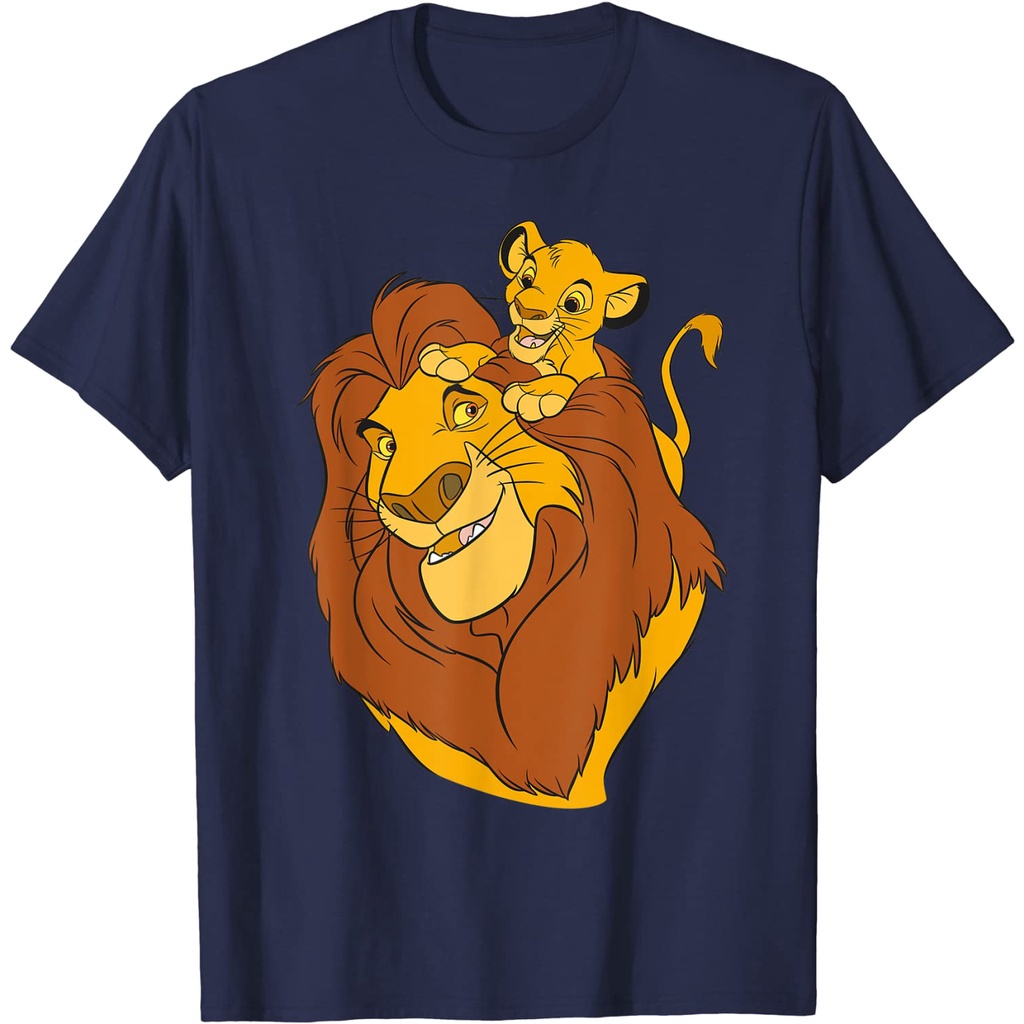 เสื้อยืดผ้าฝ้าย-ไอเทมเด็ดเสื้อยืด-พิมพ์ลาย-the-lion-king-simba-and-mufasa-father-and-son-สําหรับครอบครัว-ผู้ใหญ่-05