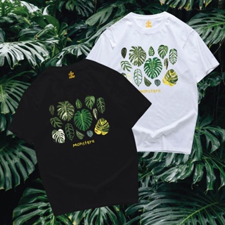 (🔥พร้อมส่ง🔥)เสื้อยืด เรารักไม้ด่าง  Monstera 2 ผ้า COTTON 100 %สีสด เนื้อผ้าดี ตรงปกสวยแน่นอนจ้า