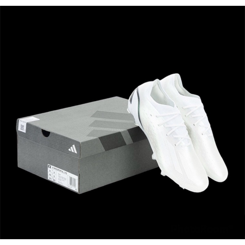 รองเท้าสตั๊ด-adidas-x-speed-portal-1-ตัวท็อป-whiteout-blackout-ขาวล้วน-ดำล้วน