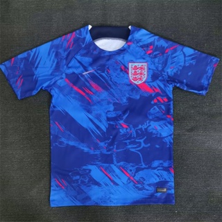 เสื้อกีฬาแขนสั้น ลายทีม Defoot 23 England สีฟ้า พลัสไซซ์
