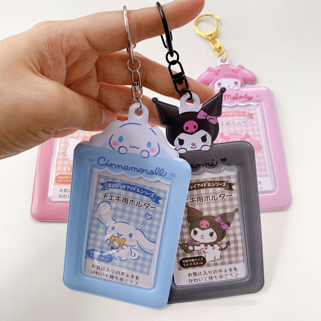 sanrio-พวงกุญแจ-kuromi-melody-ที่ใส่บัตรสไลด์-นักเรียน-อาหาร-บัตรรถบัส-บัตรประจําตัวประชาชน-บัตรเครดิต-ที่ใส่บัตรเครดิต