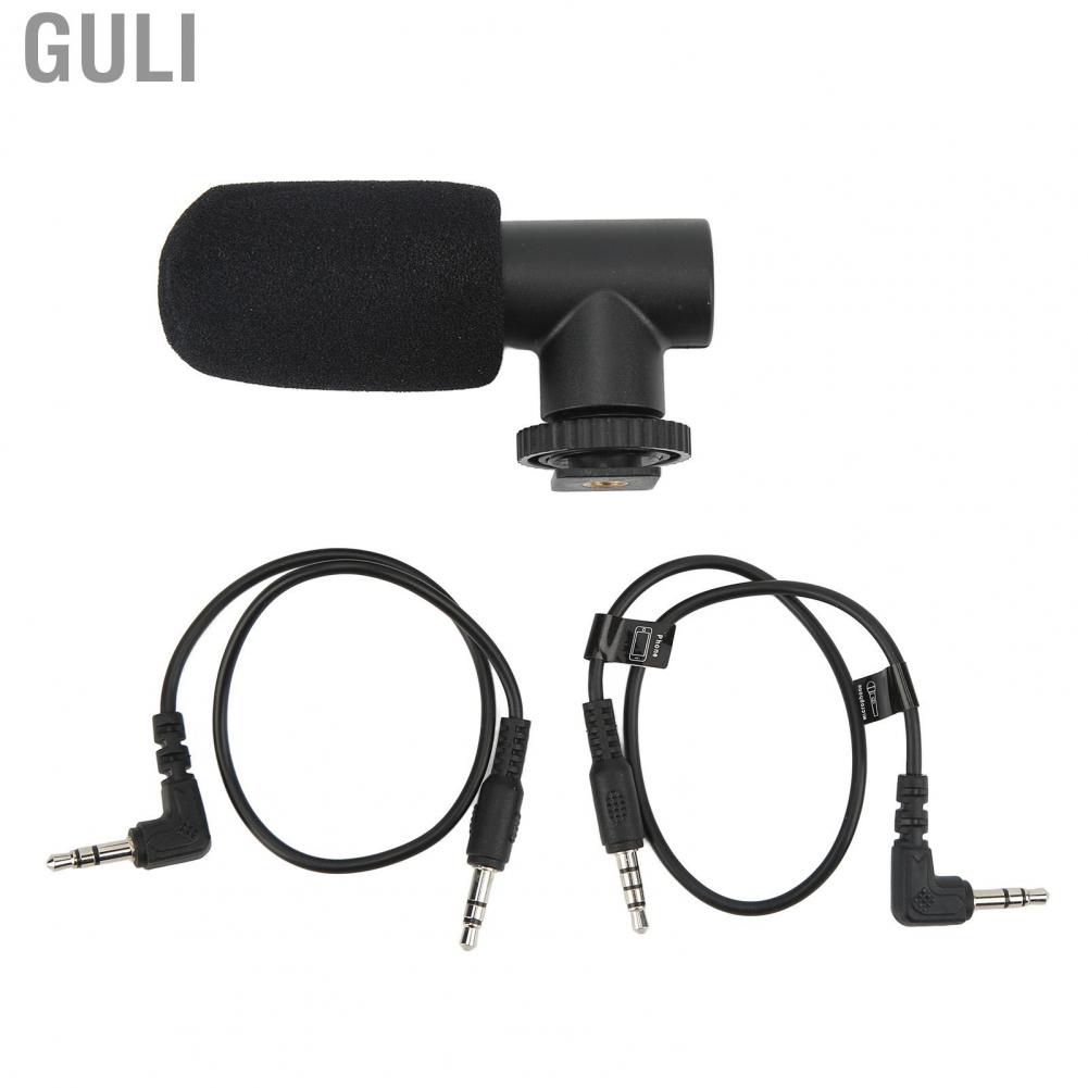 Guli Camera Microphone DV Stereo Mobile Phone Mic 3.5mm Jack Noise