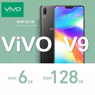 VIVO V9 RAM 6 ROM 128 GB 6.3 นิ้วหน้าจอสมาร์ทโฟนราคาถูกลายนิ้วมือ Android 8.1
