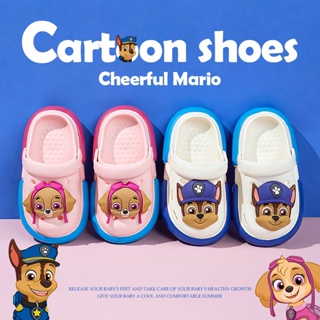 Cheerful Mario Crocs รองเท้าแตะ EVA พื้นนิ่ม กันลื่น ใส่ข้างนอก แฟชั่นฤดูร้อน สําหรับเด็กผู้ชาย ใส่ในบ้าน