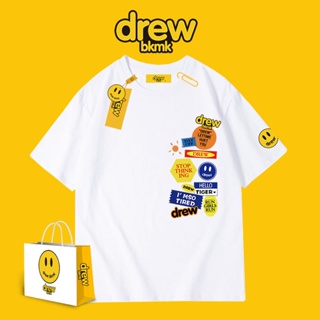 DREW smiley t-shirt house round neck letters Europe and the United States Justin Bieber with the same high street B_01