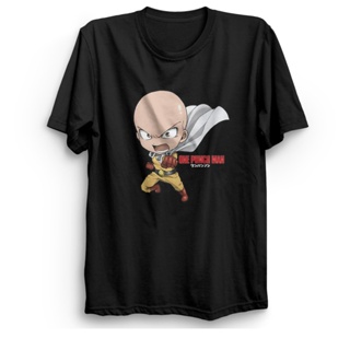 ใหม่ล่าสุด เสื้อยืดลําลอง แขนสั้น พิมพ์ลายอนิเมะ One Punch Man Chibi Saitama พรีเมี่ยม 100% สําหรับผู้ชาย ผู้หญิงเส_07