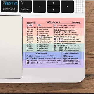 Best3c สติกเกอร์ กันน้ํา กันฝน สําหรับติดแป้นพิมพ์ Windows