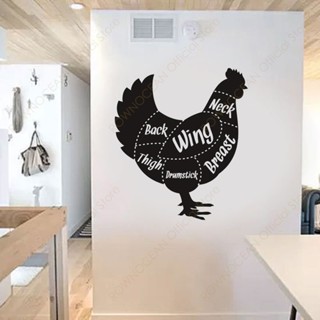 สติกเกอร์ไวนิล รูปเนื้อไก่ สําหรับตกแต่งผนังบ้าน ห้องครัว ร้านอาหาร