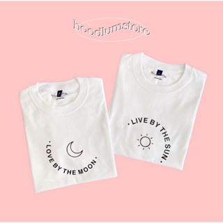 เสื้อคู่ สไตล์ minimal moon + sun ☀️ cotton 100%_01