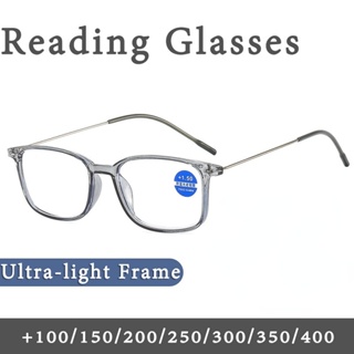 Presbyopia แว่นตาอ่านหนังสือ แบบเต็มกรอบ เบาพิเศษ ป้องกันแสงสีฟ้า สําหรับผู้ชายและผู้หญิง ขายดี