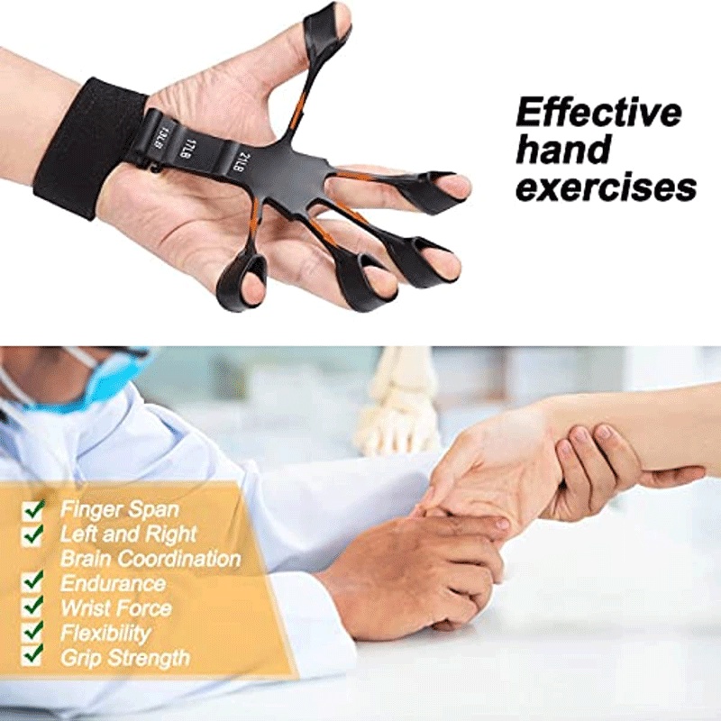 กริปเปอร์ซิลิโคน 2 ชิ้น finger gripper พร้อม 6 ระดับ ที่ทนทาน สําหรับ