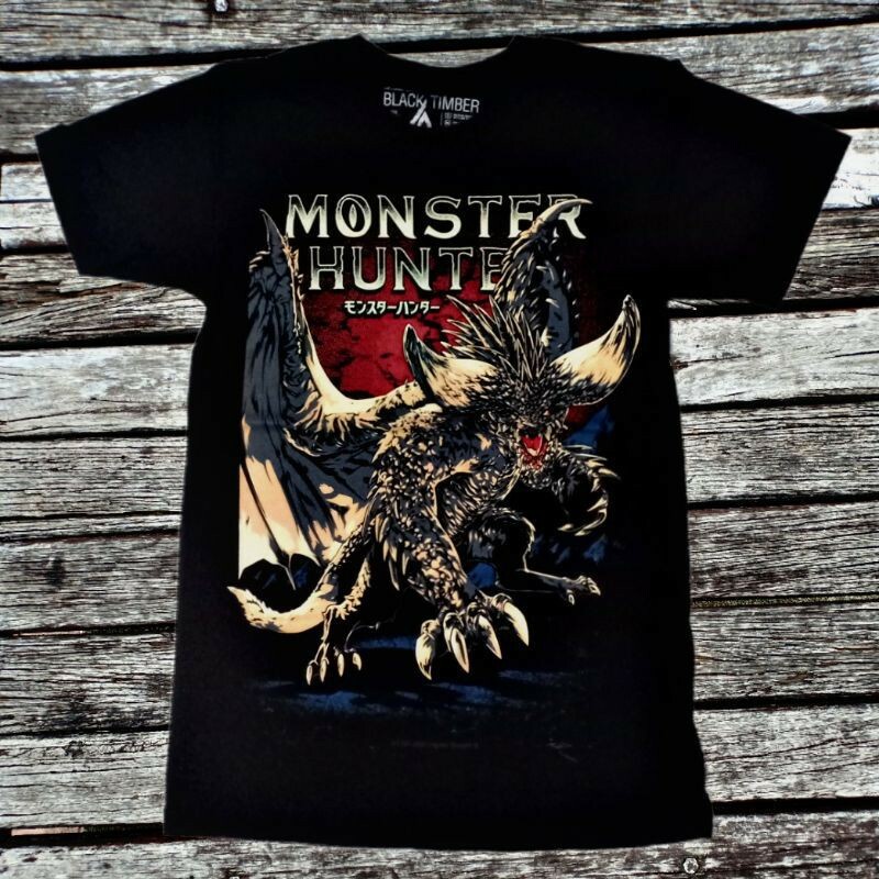 bt164-เสื้อยืดผ้าฝ้าย-พิมพ์ลายภาพยนตร์-the-monster-hunter-black-diablos-limited-edition-fan-art-timber-collectable-03