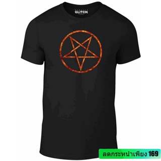 เสื้อยืด Unisex เสื้อยืดผ้าฝ้าย พิมพ์ลายนกฟลามิง ดาวห้าแฉก - Occult Satan Devil สไตล์เรโทร สําหรับผู้ชาย 25060_04