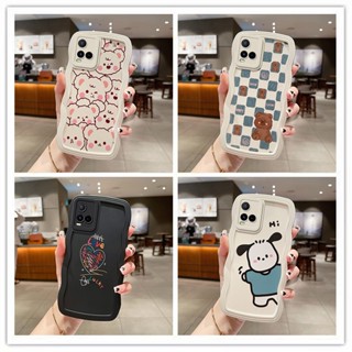 เคสนิ่ม ลายการ์ตูนคลื่น สําหรับ vivo y21 เคส vivo y21s เคส vivo y33s y21t y33t