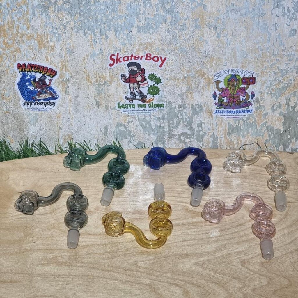 [1005] บัวผัน Wax Dab hash ขนาด 14mm ลงสี ลายกระโหลก เลข8ระบายความร้อน ...