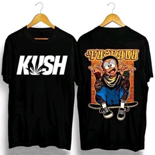 เสื้อยืด❣♙Kush T Shirt คอปก การออกแบบด้านหลังด้านหน้าพิมพ์ขนาดผู้ชายยอดนิยม HOT