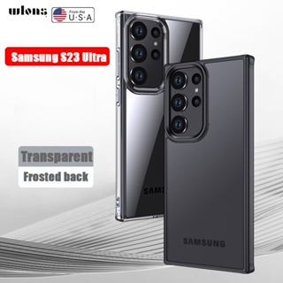 เคสโทรศัพท์มือถือ PC แข็ง แบบใส ผิวด้าน หรูหรา สําหรับ Samsung Galaxy S23 Ultra S23 Plus S23+ S22 S21 S20 Plus
