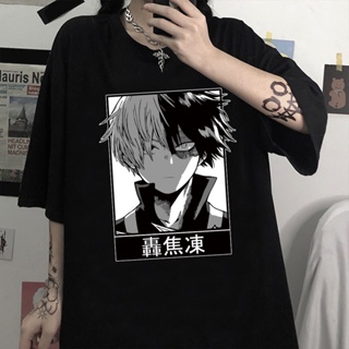 Janpanese Anime Harajuku T-Shirt Men My Hero Academia Shoto Todoroki Anime Tops_04