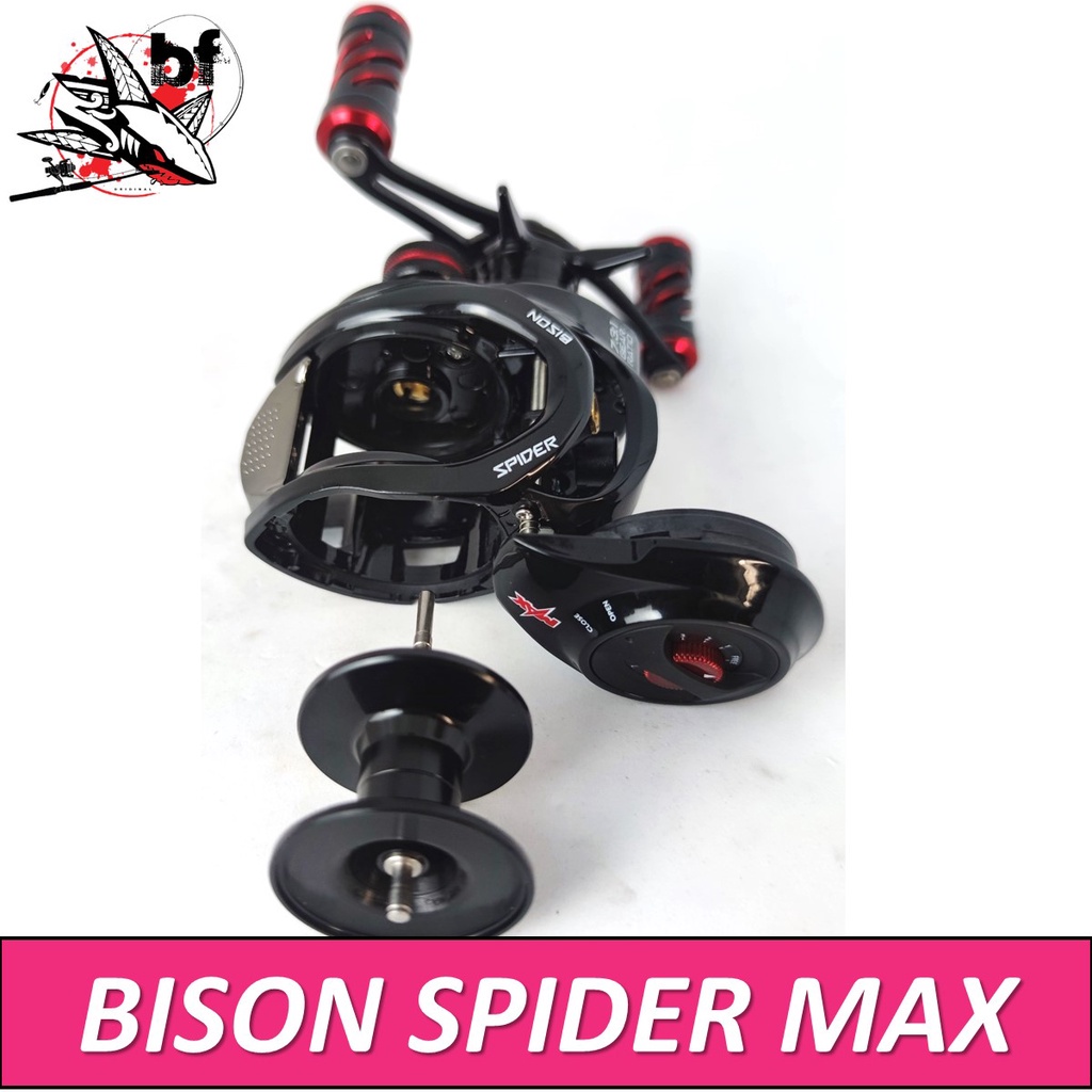 รอกหยดน้ำ-bison-spider-max-รอบ-7-3-1น็อปแต่ง-หมุนซ้าย-หมุนขวา-รอกตกปลา