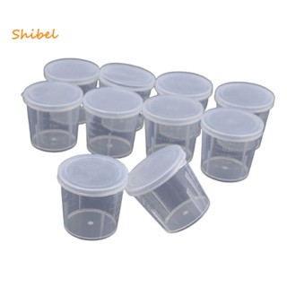 Shibel ถ้วยตวงพลาสติก ขนาด 30 มล. สําหรับห้องปฏิบัติการเคมี 10 ชิ้น