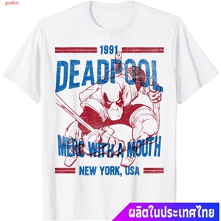 Deadpool Est Short Sleeve T-Shirt. 1991 New York USA Merc With A Mouth T-Shirt Mens Womens T-shirts_03