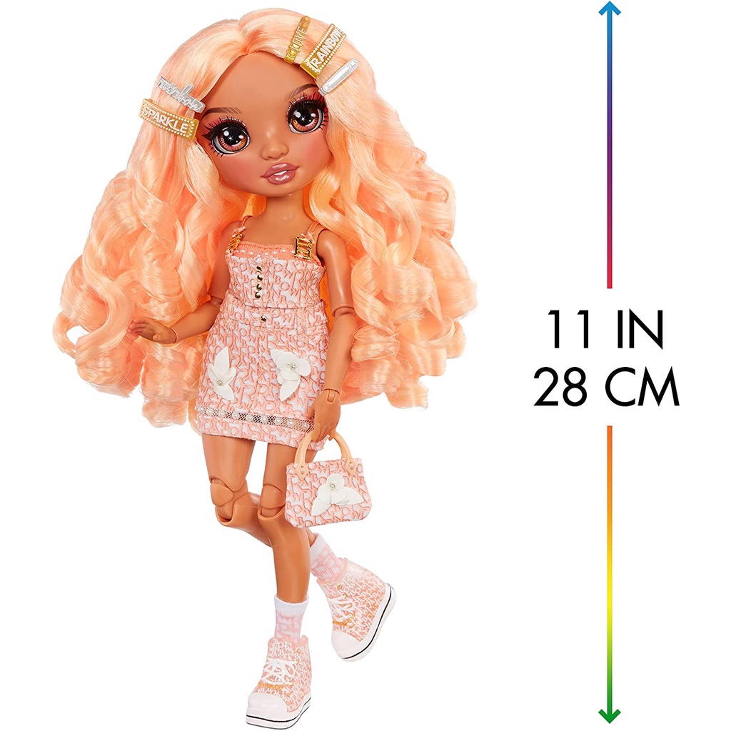 rainbow-high-series-3-georgia-bloom-fashion-doll-peach-light-orange-with-2-designer-outfits-to-mix-amp-match-accessories-ตุ๊กตาแฟชั่น-georgia-bloom-สีรุ้ง-3-สีพีช-สีส้มอ่อน-พร้อมชุดออกแบบ-2-ชิ้น-เพื่อ